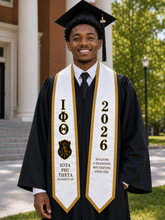 Load image into Gallery viewer, Iota Custom Graduation Stole – Personalized Greek Life Satin Sash