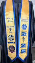 Load image into Gallery viewer, "Custom High School Graduation Stole "Personalized satin high school graduation stole for senior class with custom text"