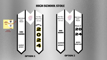 Load image into Gallery viewer, Custom High School Graduation Stole – Personalized Satin Senior Class Sash