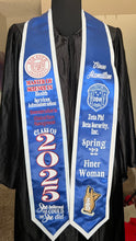 Load image into Gallery viewer, Zeta Custom Graduation Stole – Personalized Greek Life Satin Sash