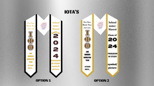 Load image into Gallery viewer, Iota Custom Graduation Stole β Personalized Greek Life Satin Sash