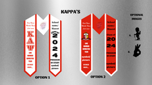 Load image into Gallery viewer, Kappa Custom Graduation Stole – Personalized Greek Life Satin Sash