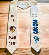 Load image into Gallery viewer, Custom High School Graduation Stole – Personalized Satin Senior Class Sash