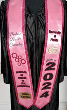 Load image into Gallery viewer, Custom Collegiate Graduation Stoles – Personalized Satin Sash for College Grads