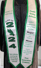 Load image into Gallery viewer, Custom Collegiate Graduation Stoles – Personalized Satin Sash for College Grads