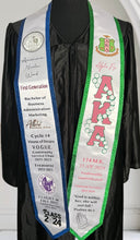 Load image into Gallery viewer, AKA Custom Graduation Stole β Alpha Kappa Alpha Sorority Personalized Satin Sash