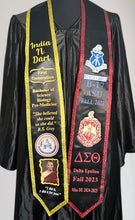 Load image into Gallery viewer, Delta Custom Graduation Stole – Personalized Greek Life Satin Sash