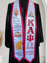 Load image into Gallery viewer, Kappa Custom Graduation Stole – Personalized Greek Life Satin Sash