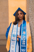 Load image into Gallery viewer, Custom Dual-Color Satin Graduation Stole – Glitter Collegiate Sash | HBCU Class of 2024 Gift