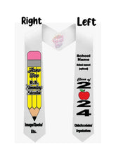 Load image into Gallery viewer, Pre-Designed Educator Graduation Stole – Satin Teacher Appreciation Sash