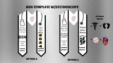 Load image into Gallery viewer, BSN Custom StolesBSN Custom Graduation Stole – Personalized Satin Nursing School Sash
