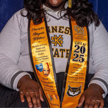 Load image into Gallery viewer, Custom Collegiate Graduation Stoles – Personalized Satin Sash for College Grads
