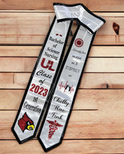 Load image into Gallery viewer, Custom Stethoscope Graduation Stole – Personalized Satin Sash for Medical &amp; Nursing Grads
