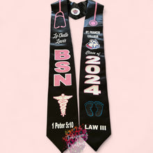 Load image into Gallery viewer, BSN Custom StolesBSN Custom Graduation Stole – Personalized Satin Nursing School Sash
