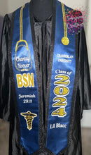 Load image into Gallery viewer, BSN Custom StolesBSN Custom Graduation Stole – Personalized Satin Nursing School Sash
