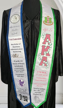 Load image into Gallery viewer, AKA Custom Graduation Stole – Alpha Kappa Alpha Sorority Personalized Satin Sash
