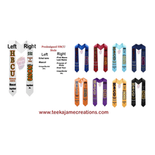 Load image into Gallery viewer, HBCU Graduation Stole – Glitter &amp; Predesigned Black College Stoles for Class of 2025
