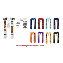 Load image into Gallery viewer, HBCU Graduation Stole – Glitter &amp; Predesigned Black College Stoles
