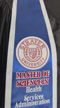 Load and play video in Gallery viewer, Zeta Custom Graduation Stole – Personalized Greek Life Satin Sash
