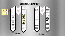 Load image into Gallery viewer, Teekajame Creations custom satin graduation stole design templates with personalization options for class of 2024
